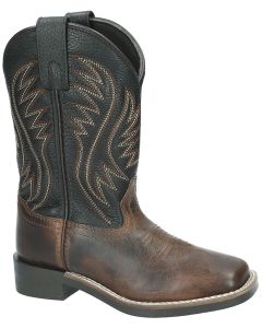 Smoky Mountain Boots Youth Travis Brown Waxed Distress Black