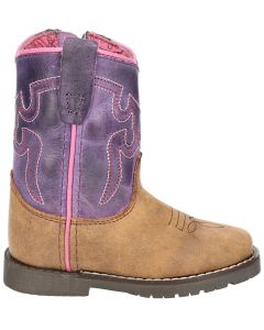 Smoky Mountain Boots Toddlers Autry Brown Distress Purple