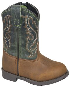 Smoky Mountain Boots Toddlers Hopalong Brown Distress Green Crackle
