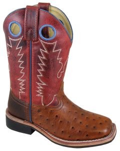 Smoky Mountain Boots Kids Cheyenne Cognac Red Crackle