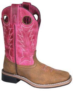 Smoky Mountain Boots Kids Tracie Brown Pink Distress