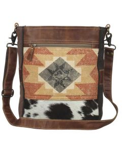 Myra Bag Enchanting Shoulder Bag Rust Aztec Cow