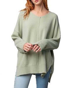 Easel Brushed Knitted Sweater Faded Sage
