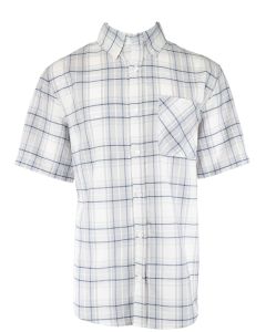 Stillwater Supply Co. Men's Yarn Dyed Plaid Shirt Grey