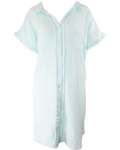 Simply Southern Ruffle Button Down Dress Ice