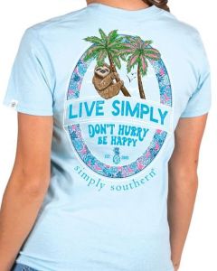 Simply Southern Short Sleeve Sloth Tee Ice
