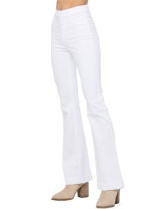 jelly jeans High Rise White Pull On Flares White