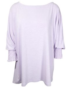 Oddi Solid Printed Knit Tunic Lavender