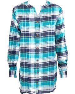 outrageous inc L Openk Flannel Tuni Turqpld