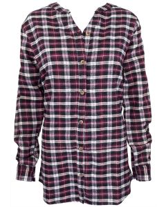 outrageous inc L Openk Flannel Tuni Winepld