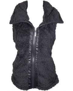 I5 Apparel L Fluffy Flce Vest Black