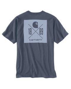 Carhartt Relaxed Fit Heavy Weight 1889 Graphic T-Shirt Blue Stone