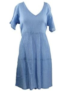 Stillwater Supply Co. Crepe Tiered Dress Blue