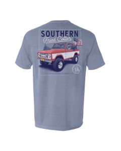 Southern Fried Cotton Freedom Ride T-Shirt Ice Blue