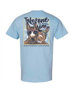 Southern Couture Take One To Know One T-Shirt Light Blue