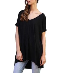 Angie Clothing V-Neck T-Shirt Black