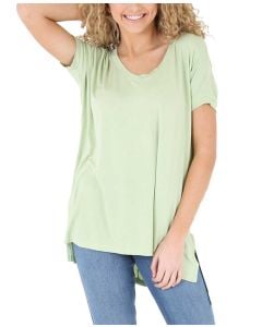 Angie Clothing V-Neck T-Shirt Sage