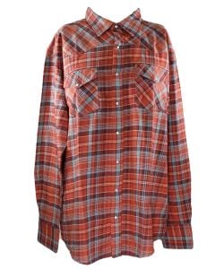 Canyon Guide Men Western Flannel Tall Brickred