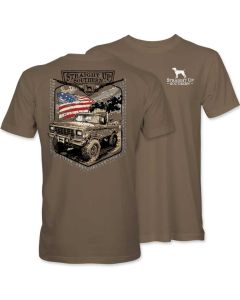 Straight Up Southern Diesel Power T-Shirt Brown
