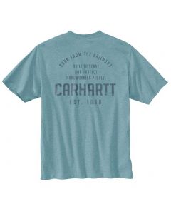 Carhartt Men's Pocket Railroad T-Shirt Tourmaline Heather
