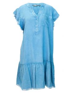 Carol Christian Short Frey Dress Blue