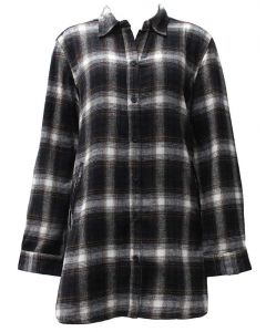 Stillwater Supply Co. Ladies Soft Flannel Tunic Black Grey