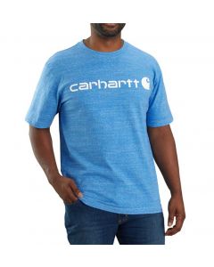 Carhartt Heavyweight Graphic T-Shirt Blue Lagoon Snow Heather