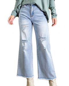 Easel Lost In Paradise Jeans Light Wash