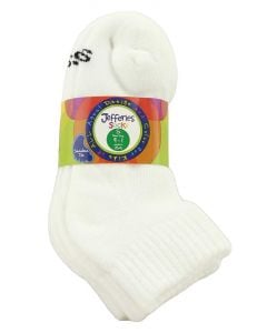 Jefferies Kids Quarter Socks 3 Pack White