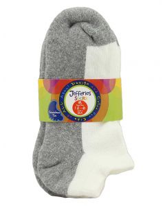 Jefferies Kids Socks Capri Liner 3 Pack Grey