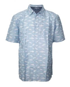 Stillwater Supply Co. Print Poplin Shirt Blue