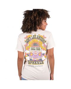 Simply Southern Ss Sparkle Bus Tee Lt Cream
