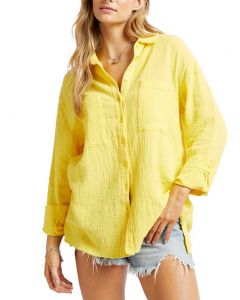 Davi & Dani Button-Up Shirt Yellow