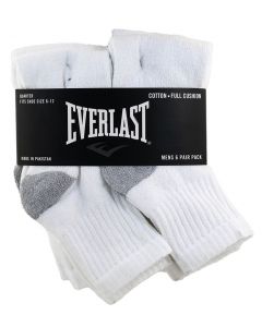 Everlast 6pk Men's Quarter White