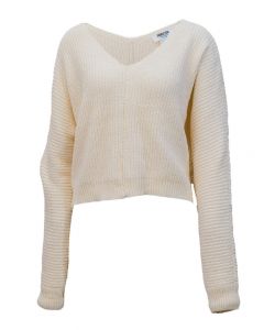 Hyfve V-Neck Sweater Whip Cream