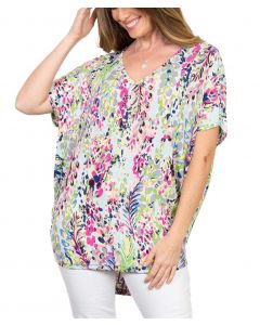 Be Stage Floral Dolman Lime Mix