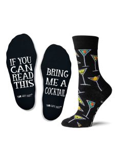 Two Left Feet Men's If You Can Read This Socks Bring Me A Cocktail