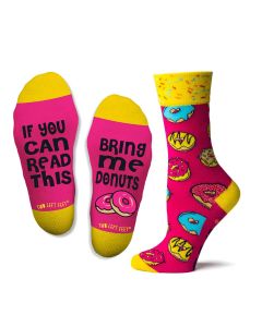 Two Left Feet Men's If You Can Read This Socks Bring Me Donuts