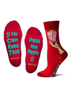 Two Left Feet Men's If You Can Read This Socks Pass The Popcorn