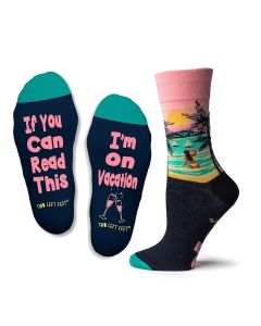 Two Left Feet Women's If You Can Read This Socks I'm On Vacation