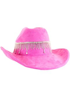 Queens Designs Cowboy Drop Hat Hot Pink