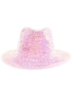 Queens Designs Full Stone Hat Light Pink