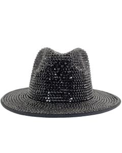 Queens Designs Full Stone Hat Black