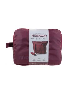 FitKicks Hideaway Packable Duffle Burgundy