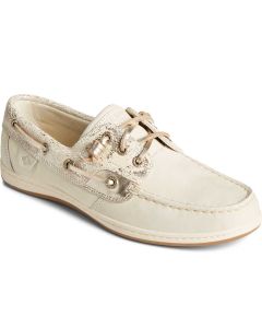 Sperry Women's Songfish 3-Eye Painted Suede Off-White