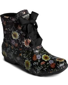 Sperry Women's Saltwater Floral Duck Boot Black Multi