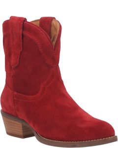 Dingo Women's #Tumbleweed Leather Bootie Red
