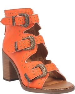 Dingo Women's #Ziggy Leather Sandal Orange