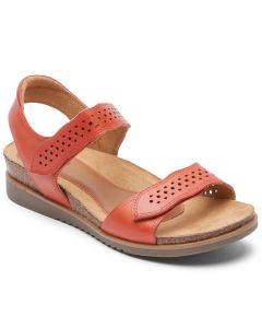Cobb Hill Women's May Strappy Sandal Orange Red