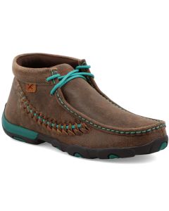 Twisted X Women's Chukka Driving Moc Brown & Turquoise